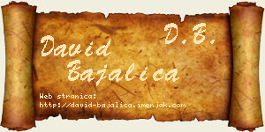 David Bajalica vizit kartica